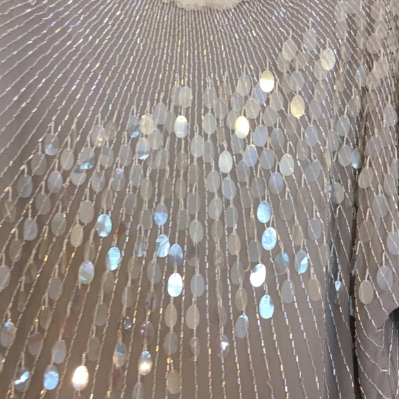 Vintage 80βs Silk Beaded Formal Top, Size Large - Picture 7 of 17